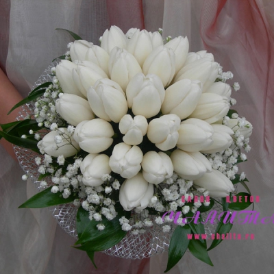 Brides Bouquet �White Tulips�
